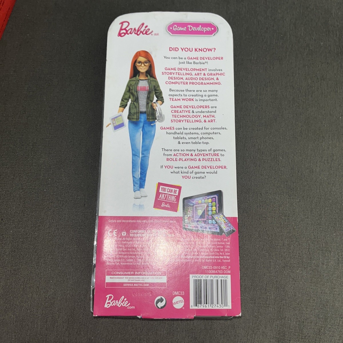 Game Dev Barbie Game Designer Mattel Barbie Careers Game Developer