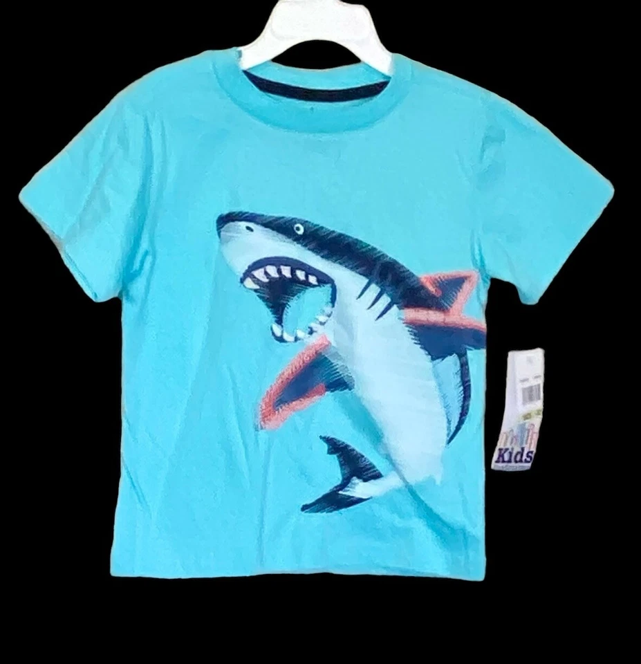 Kids Headquarters Toddler Boys S/S T shirt Shark Blue size 5 NWT - Image 2 of 4