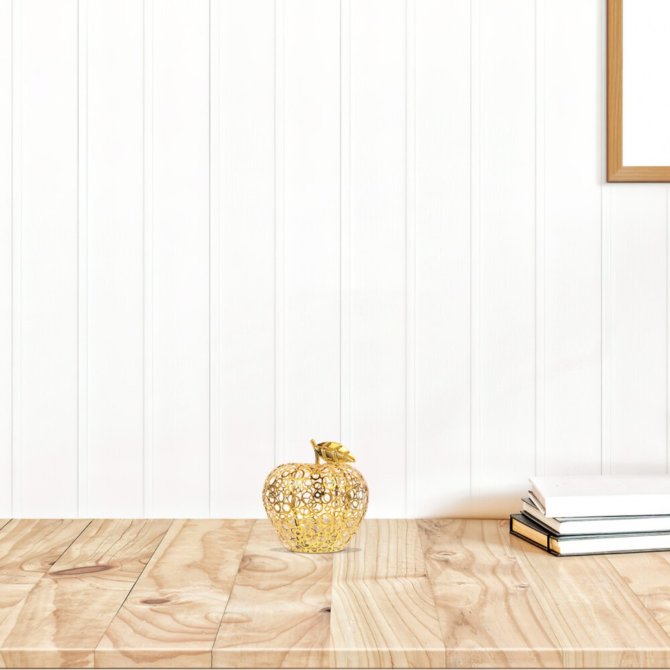 Japanese Decor Hollow Apple Statue Desktop Metal Ornament Award