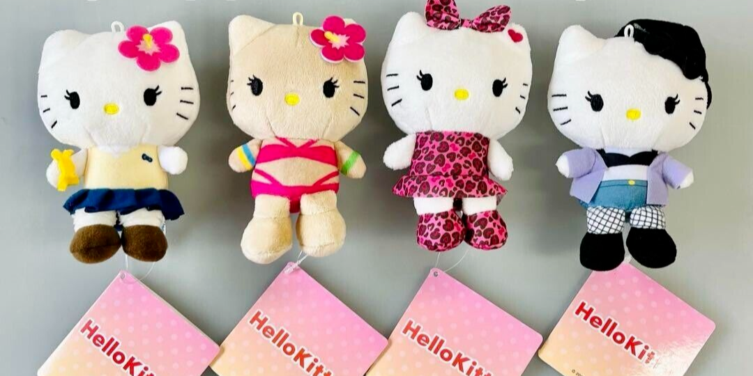 Sanrio Hello Kitty GAL Mascot Plush Doll 10cm Heisei 90's Costume
