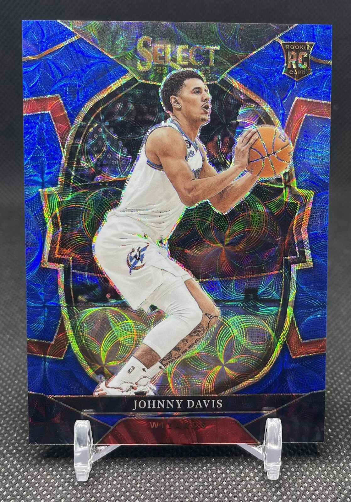 2022-23 Panini Select Johnny Davis Rookie Blue Scope Prizm /249 Concourse #100
