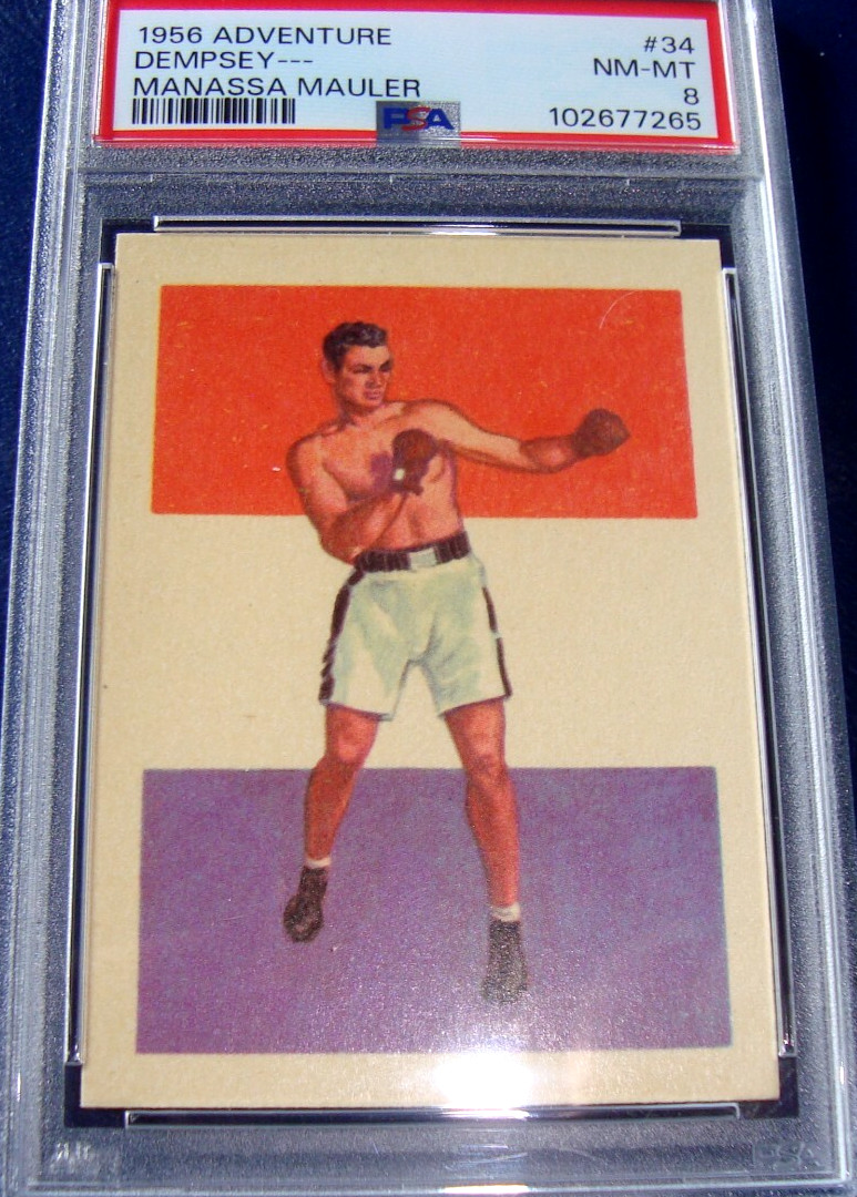 1956 ADVENTURE #34 JACK DEMPSEY PSA 8 NM-MINT Boxing (265) purple bottom