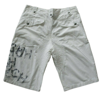 RICHMOND Junior Kinder Kids Bermuda Shorts Hose Stoff weiß 134 140 Pants Logo
