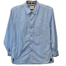 Robert Graham Tailored Fit Long Sleeve Cotton Dress Shirt Flip Cuff Size Large