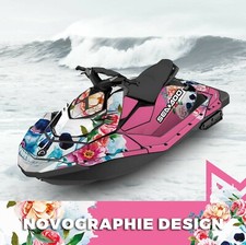 Seadoo Spark trixx Bombardier 2up + 3up Jet Ski Graphic Decal Vinyl PINK