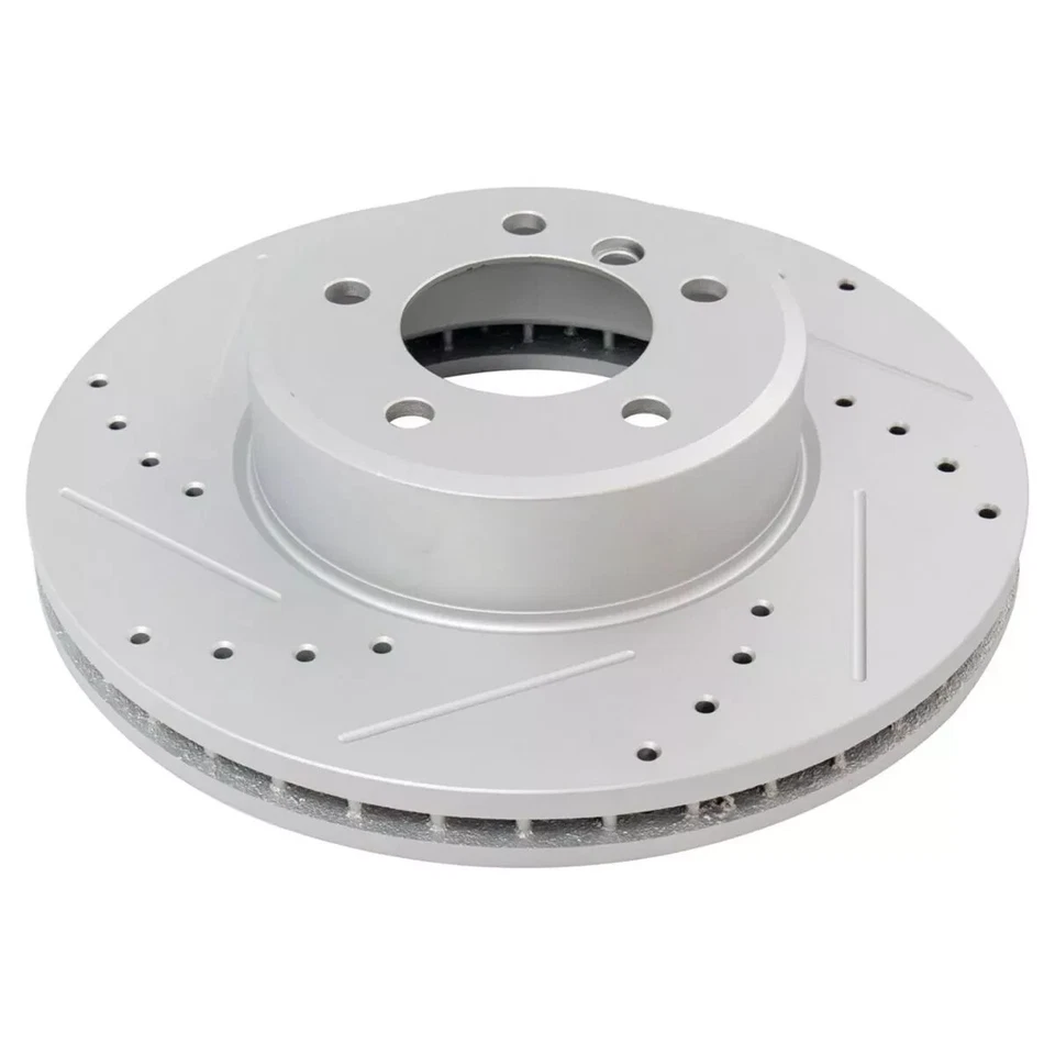 New Performance Brake Rotor Drilled Slotted Zinc & Ceramic Pad Front & Rear Kit - Image 4 of 4
