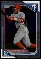 2024 Bowman #BCP-113 TayShaun Walton Chrome Prospects Philadelphia Phillies