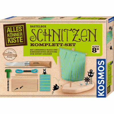 KOSMOS AllesKönnerKiste Schnitzen Komplett-Set Bastelbox Experimentierkasten