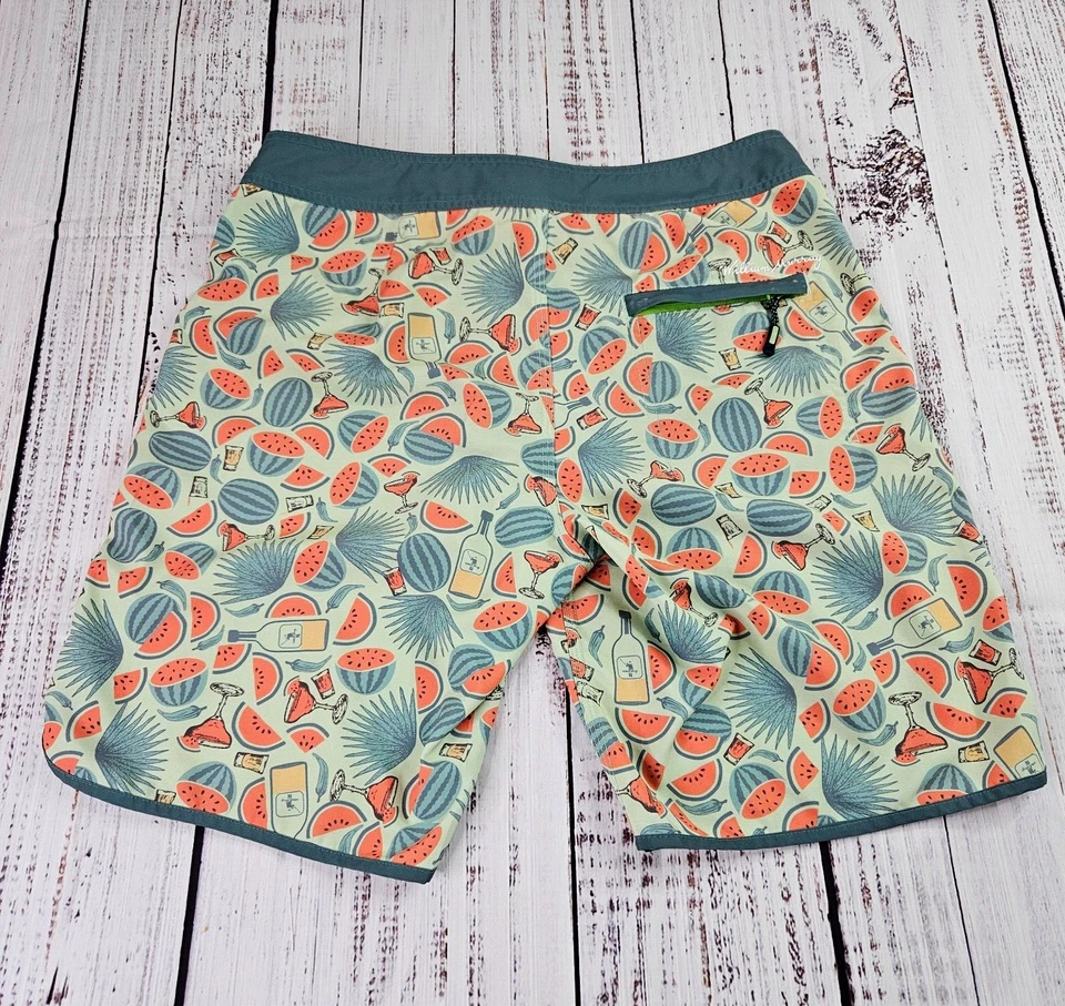 Pantalones Cortos William Murray Hombres 32 Verde Melón Cóctel Golf Natación Bebida Surf Multiusos Foto 2 de 4