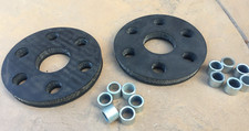 Set of 2 Rhino Bush Hog Hardee rotary cutter flex coupler rubber discs w bushing