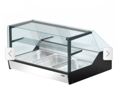 Warmhaltevitrine GGM Gastro mit Led Beleuchtung 30-90 Grad Celcius