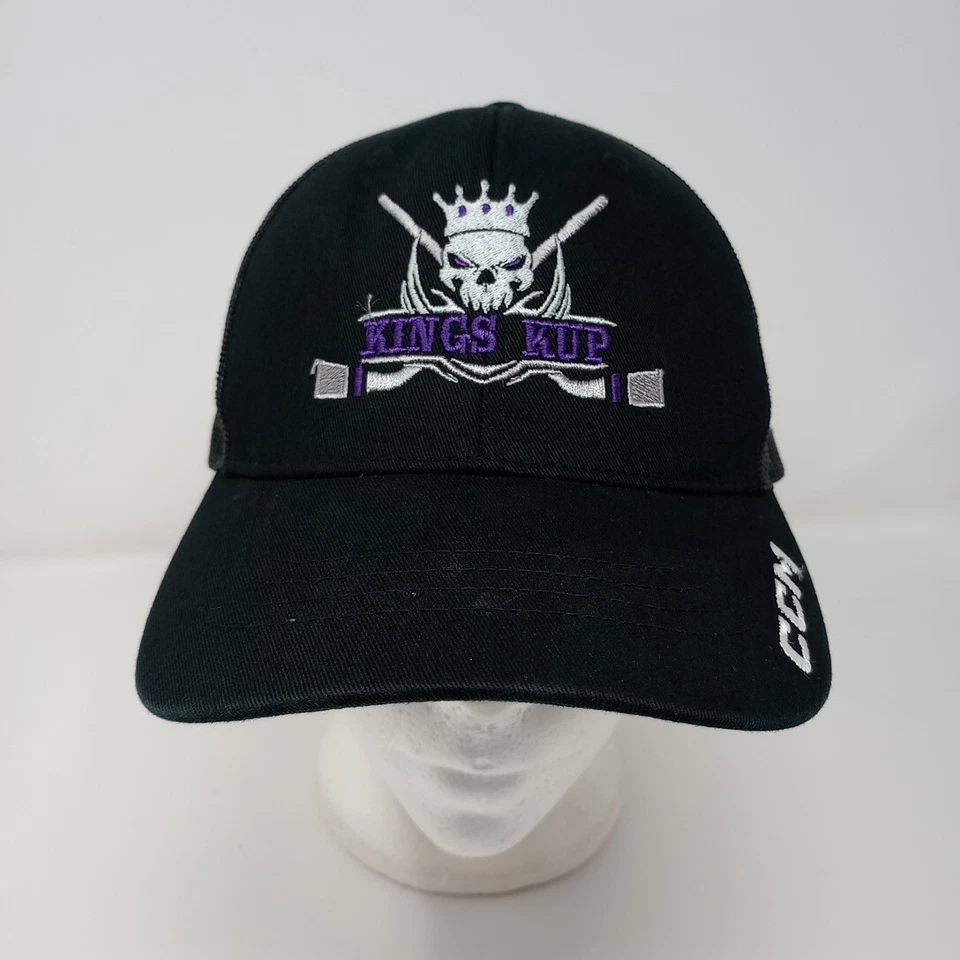 Gorra de béisbol ajustable de malla negra Kings Kup Hockey IL 32 Krieger CCM Foto 2 de 4