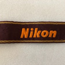 Vintage Genuine Nikon Brown  Nylon Camera Strap / 50"