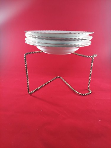 BOHEMIAN FINE CHINA THERESA 5 RIM SOUP PLATES 8 1/2" DIAMETER. EXCELLENT. - Picture 5 of 7