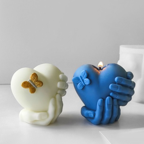 1pc 3D Love Silicone Mould Heart-shaped Candle Making Mold Non-stick For Crafts - Picture 4 of 9