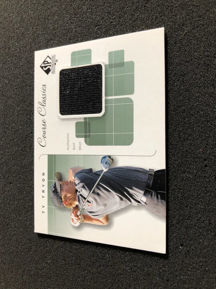 2002 Upper Deck SP Authentic TY TRYON #CC-TT Insert COURSE CLASSICS * GAME-USED  - Image 3 of 4