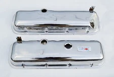 65-81 Corvette Chevrolet Chrome Valve Covers BBC 396 427 454 Drippers FREE DECAL