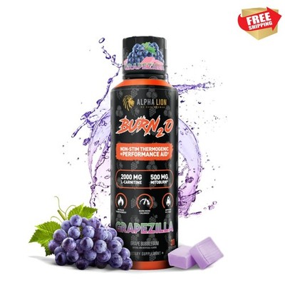 Burn2O L-Carnitine Liquid 2000mg   Stim Free Super Thermogenic Fat Burner wit...