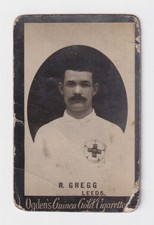 Cig Card - Guinea Gold, Footballers Base M (Ogdens) #R. Gregg, Leeds (Poor)