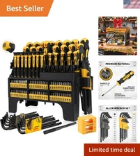 140-Piece Magnetic Screwdriver Set with Plastic Racking, Includes SAE & Metri...