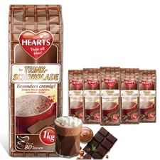 HEARTS Trinkschokolade 5 x 1kg Großpackung Getränkepulver Kakaopulver Schoko