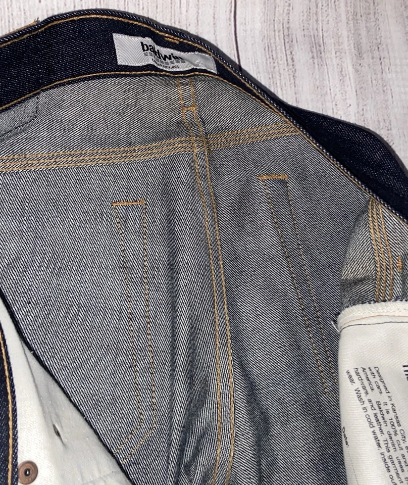 Pantalones de mezclilla Baldwin The Reed clásicos con ribete recto para hombre talla 30 con medidas Foto 3 de 4