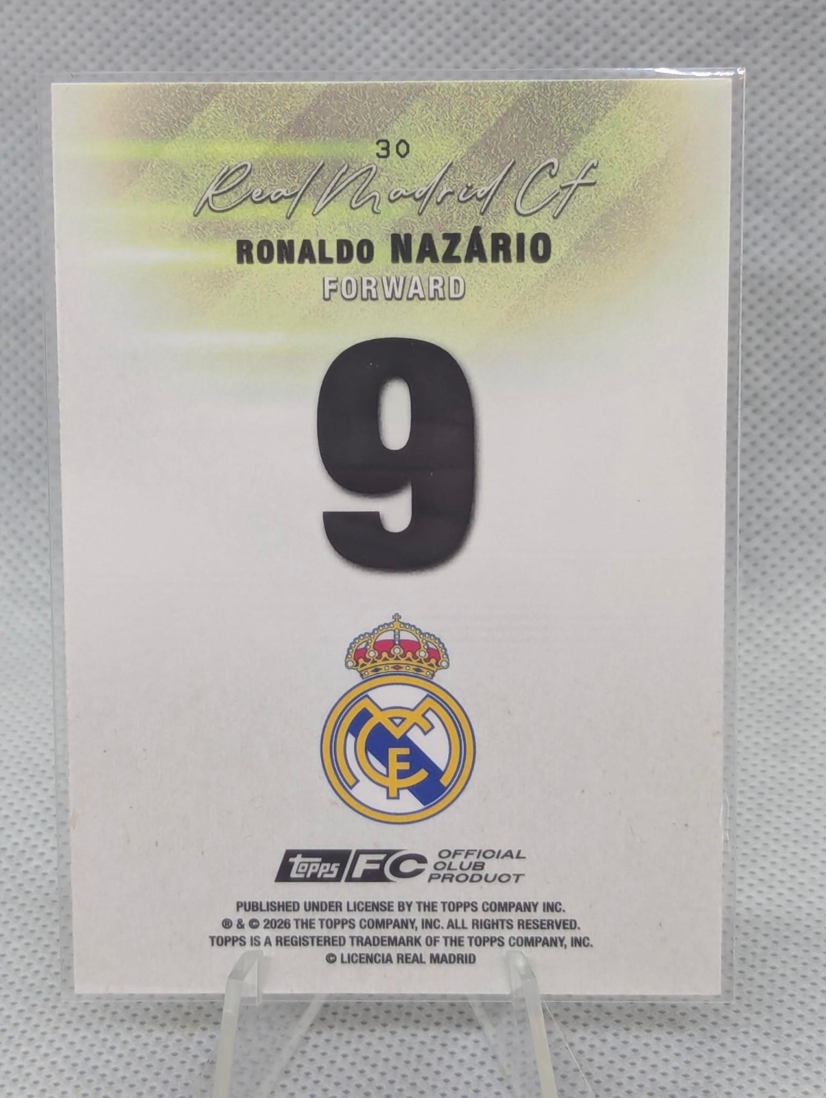 Ronaldo Nazario Nazário R9 - Pitch Pursuit Topps Real Madrid Team Set 2025/26 #30 view 2