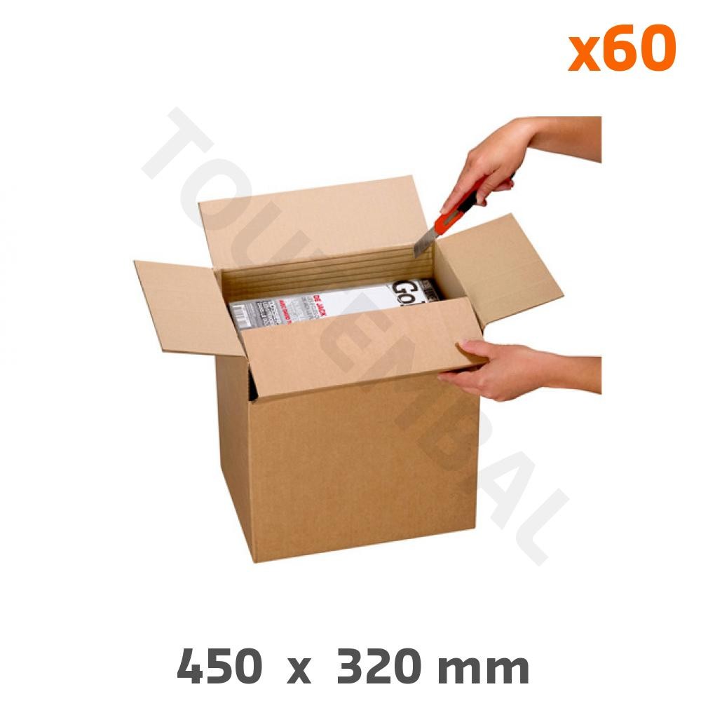 Caisse 450x320mm ajustable pour réduire le vide et sécuriser vos grands colis