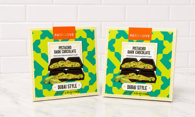 2 Pack Trader Joe's Pistachio Dark Chocolate Dubai Style PATISLOVE 3.52oz 100g