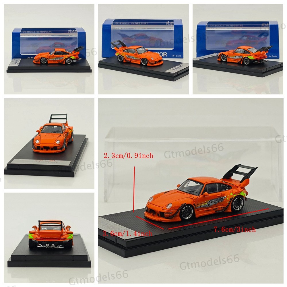 1/64 SW RWB 993 RAUH-Welt Orange Speed and Furious Diecast Model