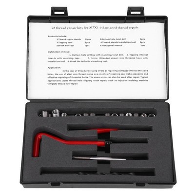 M7x1.0 Stainless Steel Helicoil Thread Repair Kit Auto Switch Telecom 25 PCS