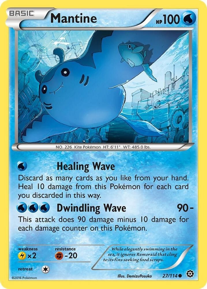 Mantine - 27/114 - Common - XY Steam Siege - Heavily Played