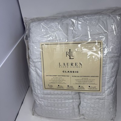 LAUREN Ralph Lauren Twin Cotton Dobby Mattress Pad - Brand New!