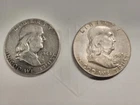 Two Franklin Half Dollars 1954, 1963