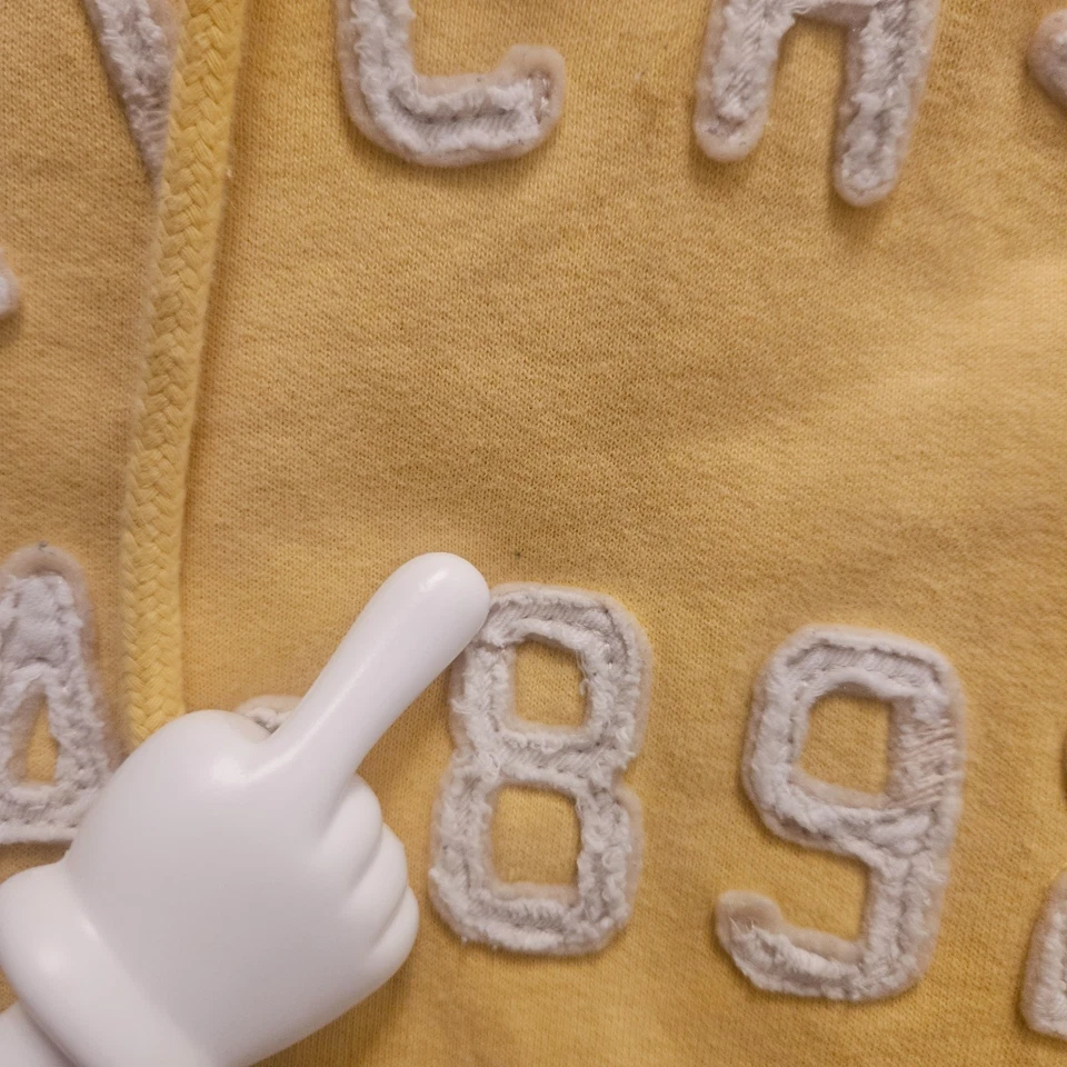 Pullover con capucha amarillo Abercrombie & Fitch - mediano para mujer - aspecto vintage Foto 4 de 4