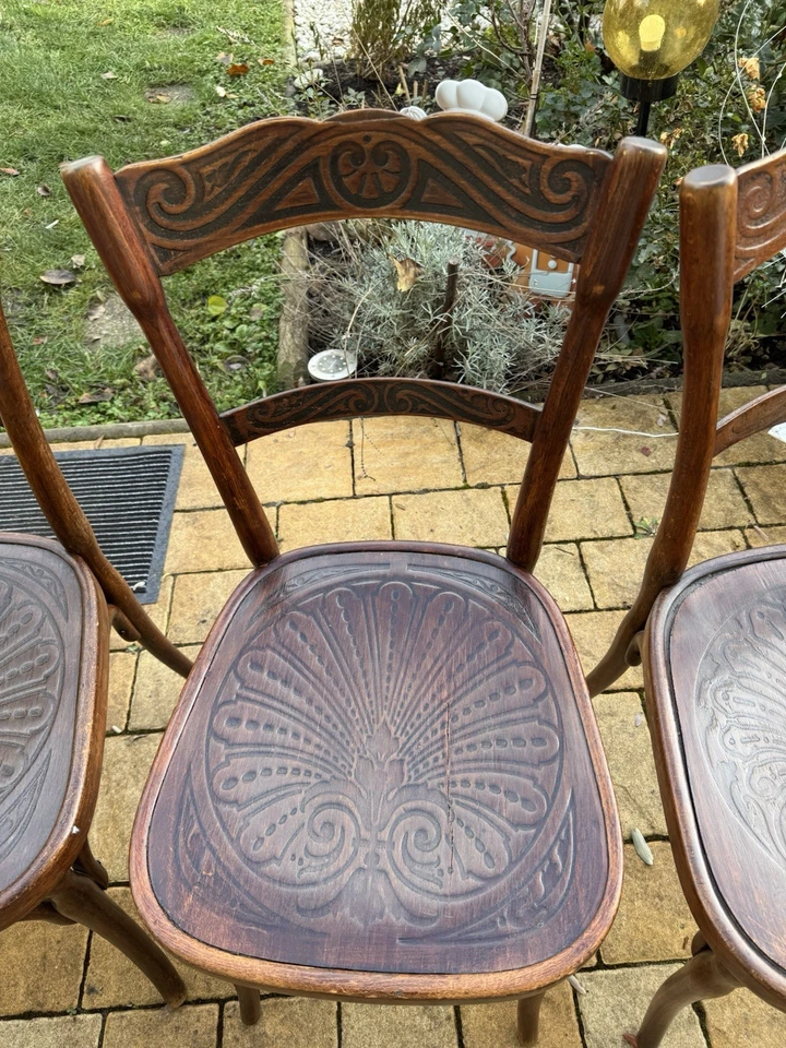 4 Wiener Kaffeehausstühle, Bugholz ? - Bild 3 von 4