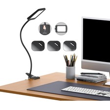 LED Desk Lamp with Clamp   1000LM Bright, 3-Level Dimmable, Eye-Care Daylight...