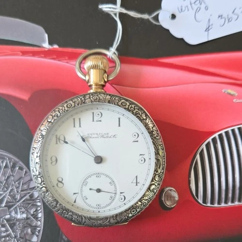 Antique Waltham Pocket Watch 1895 Coin Silver CWC Case Open Face Runs