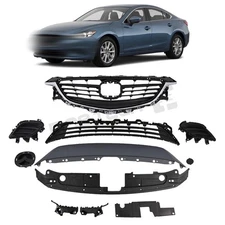 Front Bumper Grille Grill Radiator Support Bracket Set For Mazda 6 2014-2017