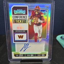 2023 Panini Contenders K.J. HENRY Rookie Conference Ticket Foil Auto /75 RC