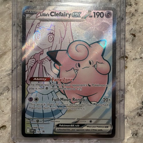 Pokemon TCG Lillie's Clefairy ex SV: Scarlet & Violet Promo 195 Full Art Holo