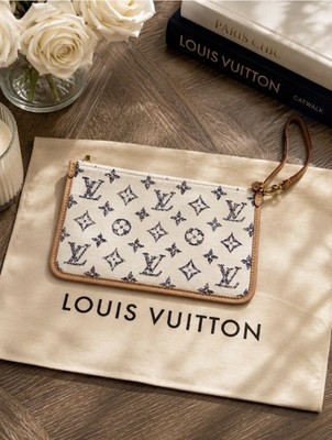 Limited Edition Louis Vuitton Monogram Tapestry Pochette Wristlet Pouch Nautical