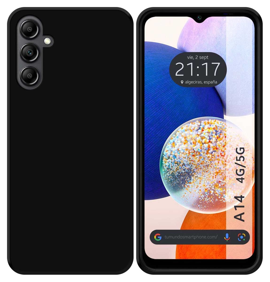 Custodia In Silicone Gel TPU Nera Per Samsung Galaxy A14 4G / 5G