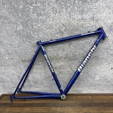 Vintage Bianchi Eros Road Bike Frame 51cm Blue CRMO 700c 130 Aero Italy Small