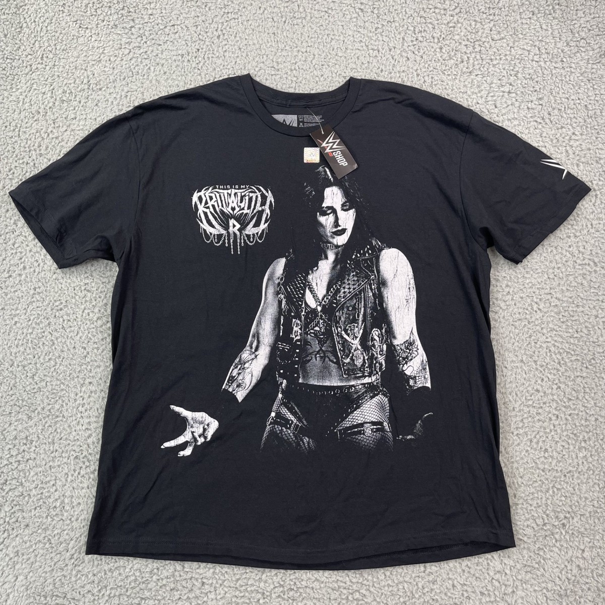 WWE Rhea Ripley Black T-Shirt XXL This Is My Brutality Authentic