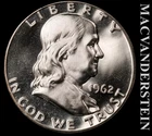 1962 Silver Franklin Half Dollar - Choice Gem Proof  Lustrous  #L5277
