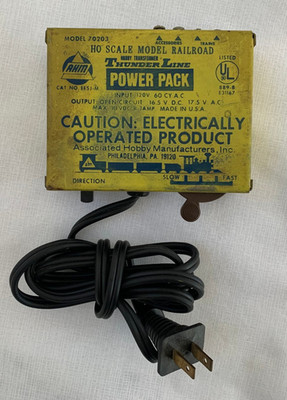 Used AHM Model 70203 Thunder Line Power Pack Transformer HO Scale Model Train