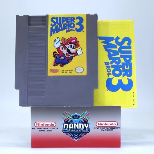 Super Mario Bros 3 W/ Manual + Dust Cover - Authentic, Tested - NES