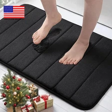 Memory Foam Bath Mat, 24" X 16", Ultra Soft and Non-Slip Bathroom Rugs, Water Ab