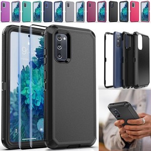 For Samsung Galaxy S20/FE/Plus/Ultra Heavy Duty Phone Case Cover /Tempered Glass